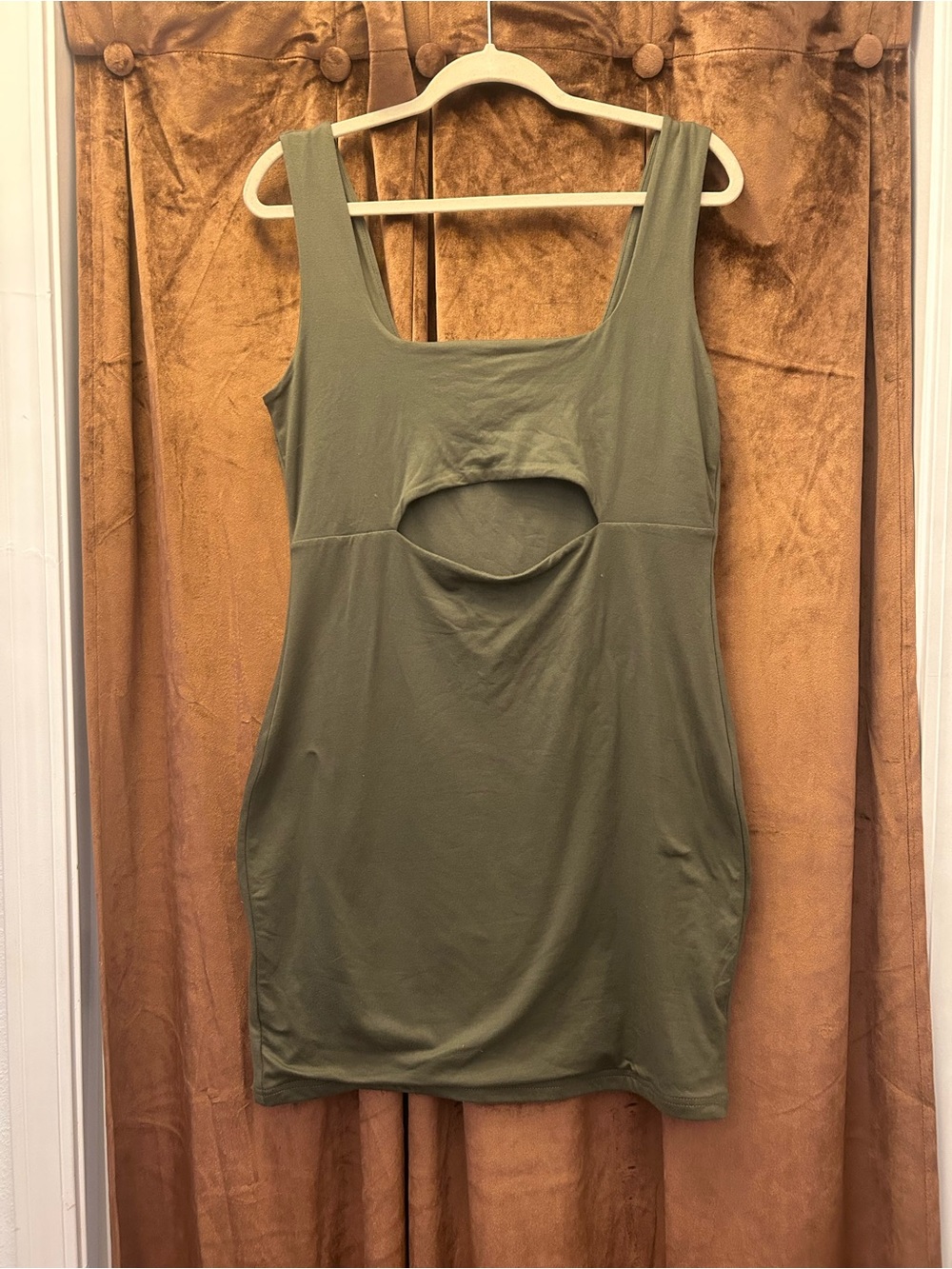 Charlotte Russe Olive Cutout Bodycon Mini Dress